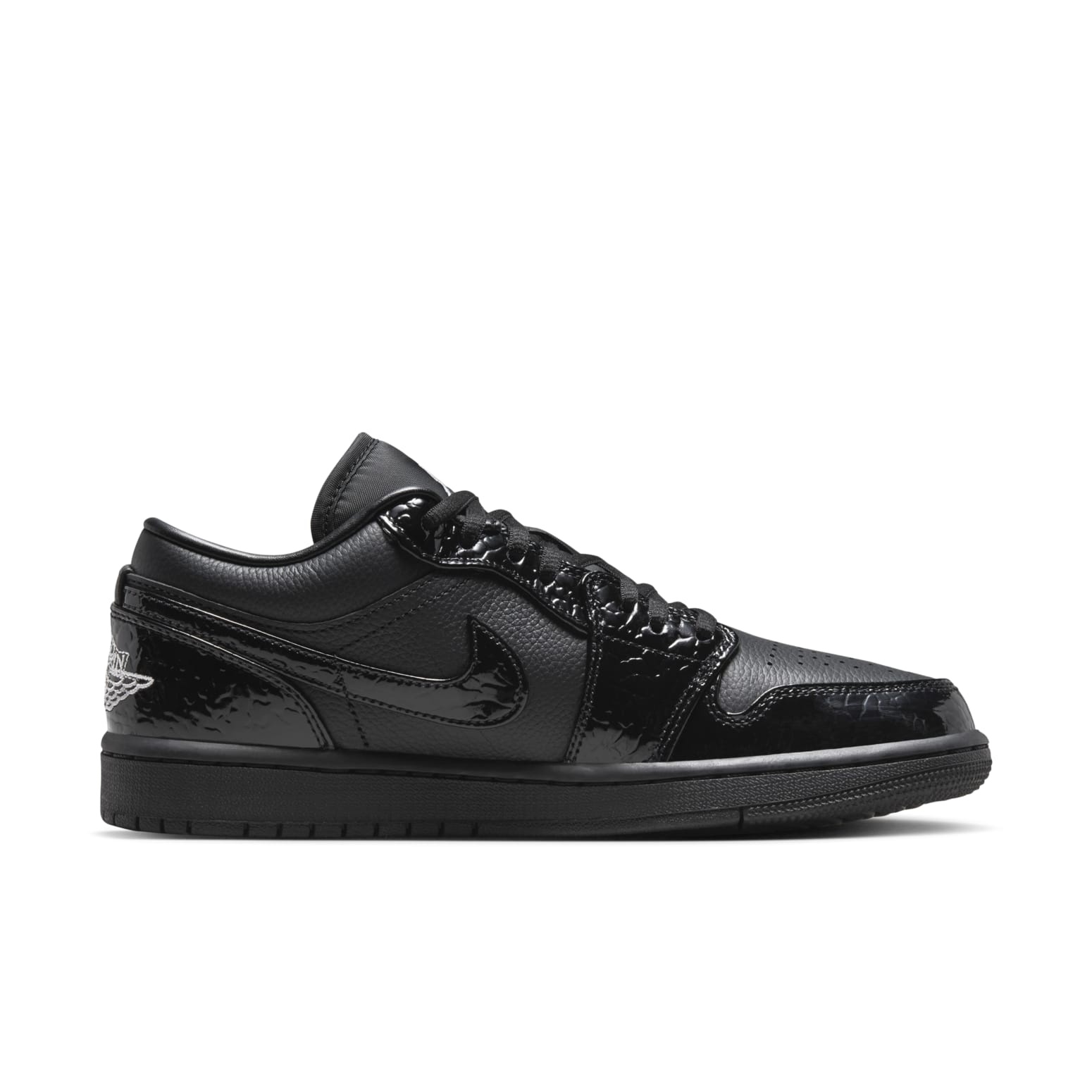 (WMNS) Air Jordan 1 Low SE 'Black Patent' HJ7743-010 - 2