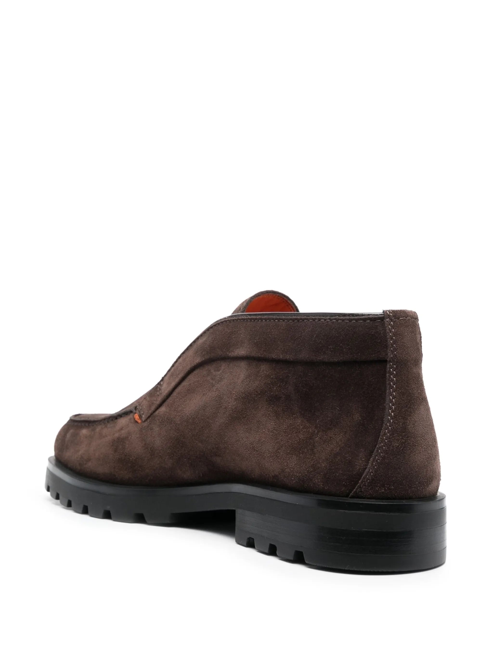Santoni Calf-suede Almond-toe Loafers - 2