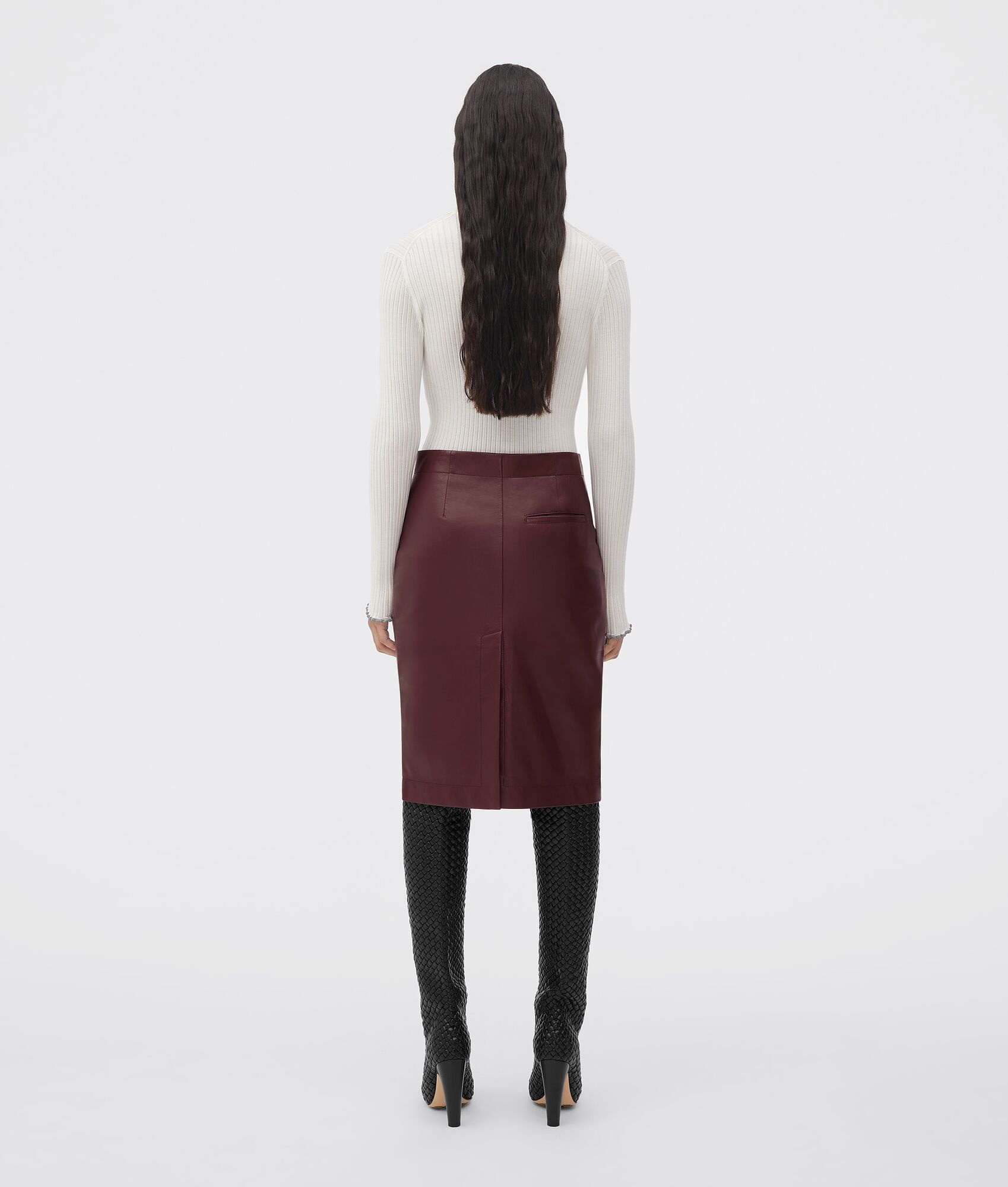 soft leather skirt - 3
