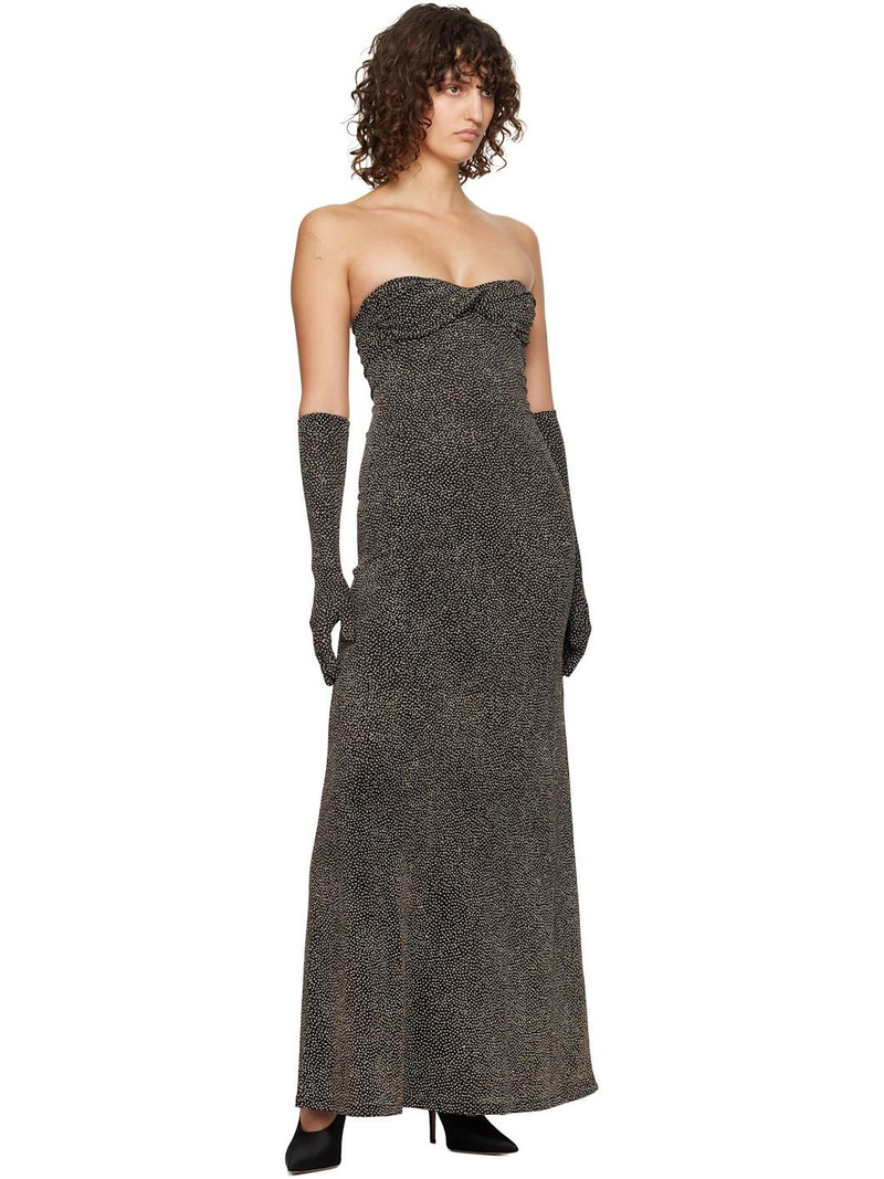 beaufille Black & Gold Anise Maxi Dress outlook