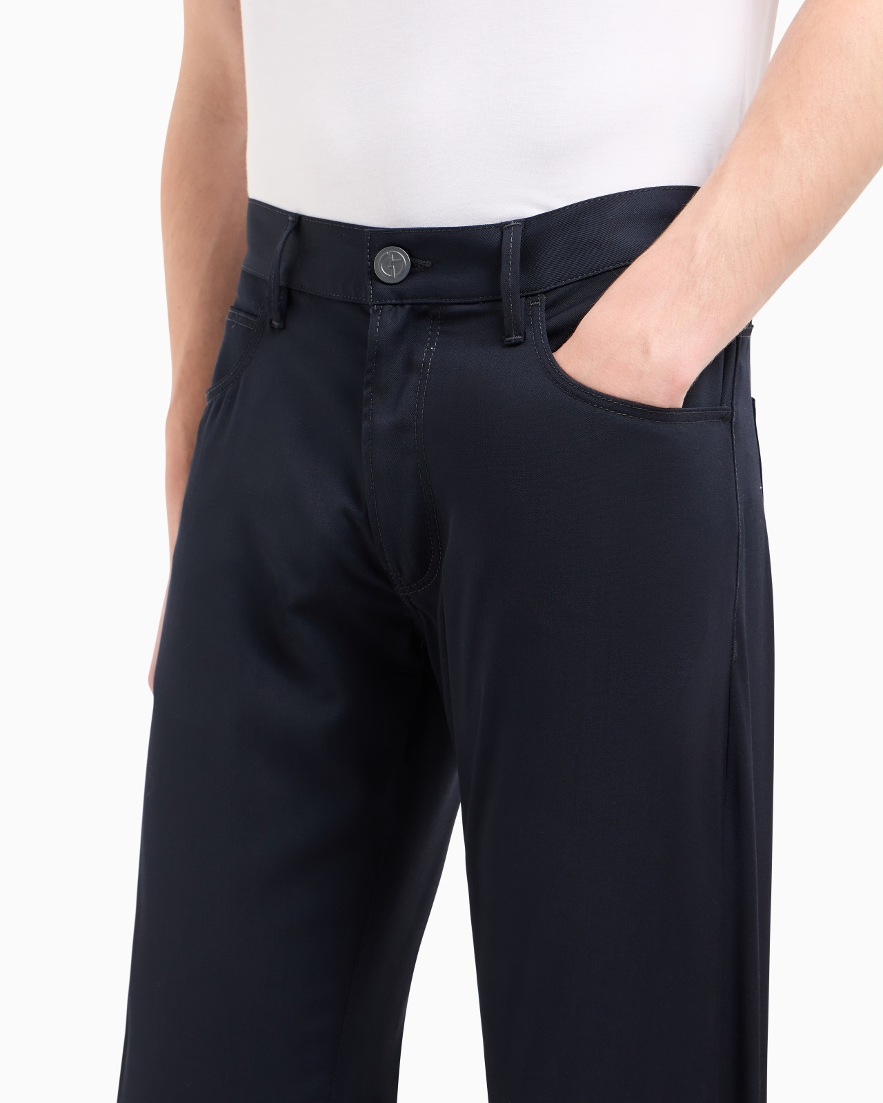 Five-pocket, regular-fit, virgin-wool trousers - 5