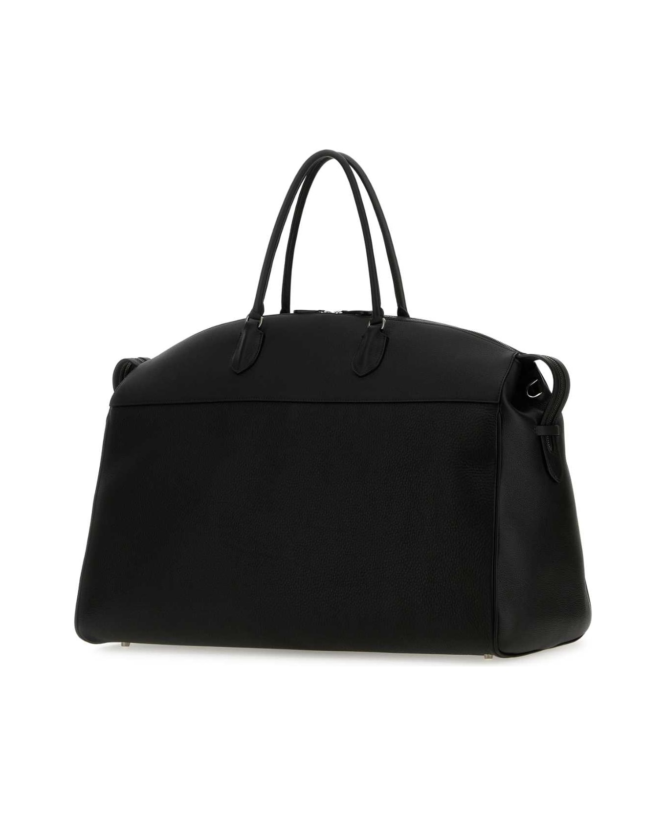 Black Leather George Travel Bag - 2