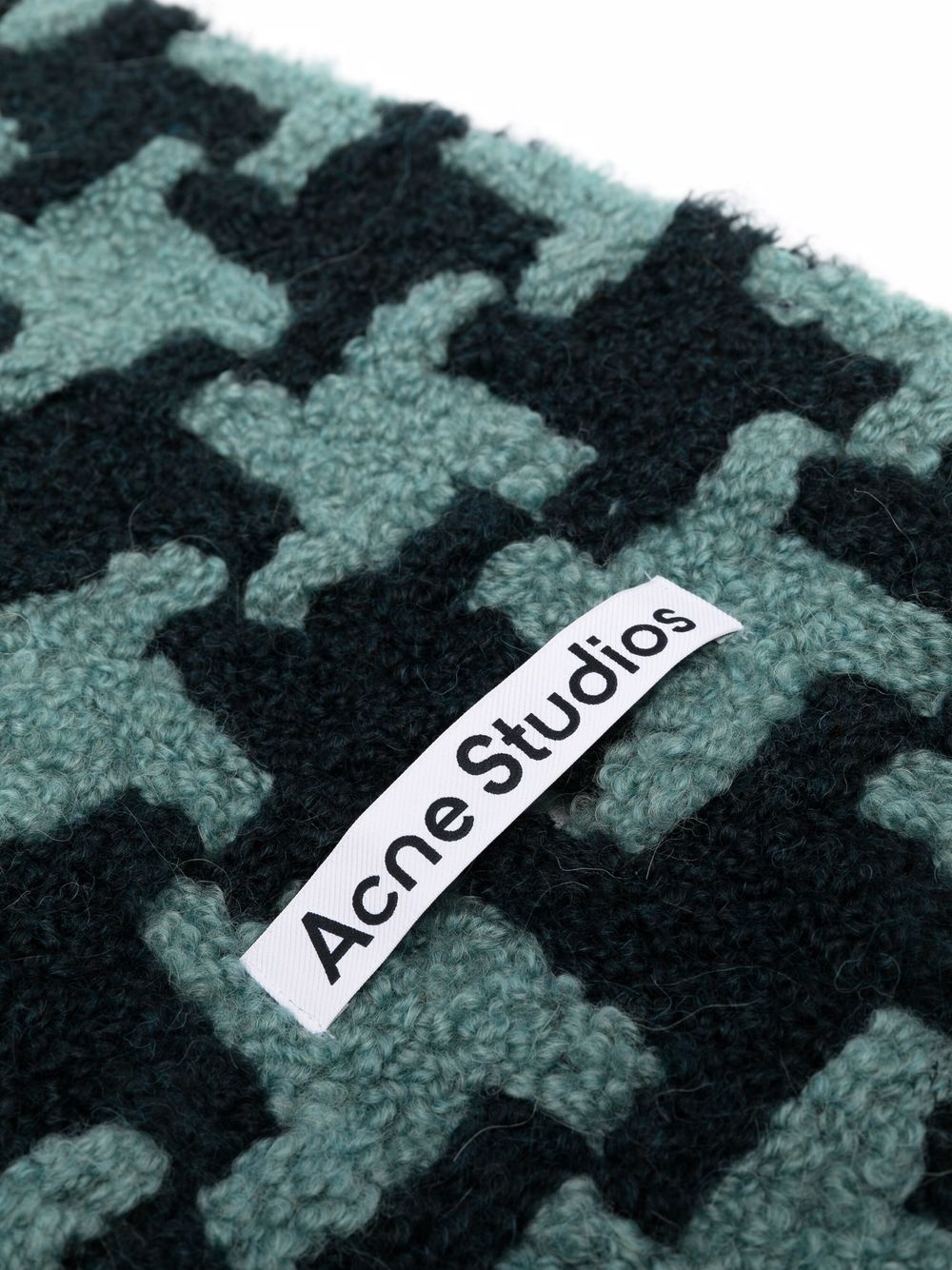 houndstooth alpaca scarf - 3