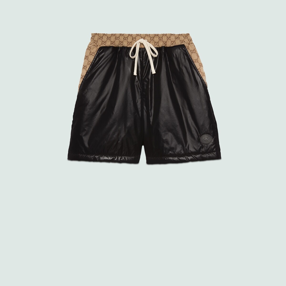 Nylon and GG canvas shorts - 1