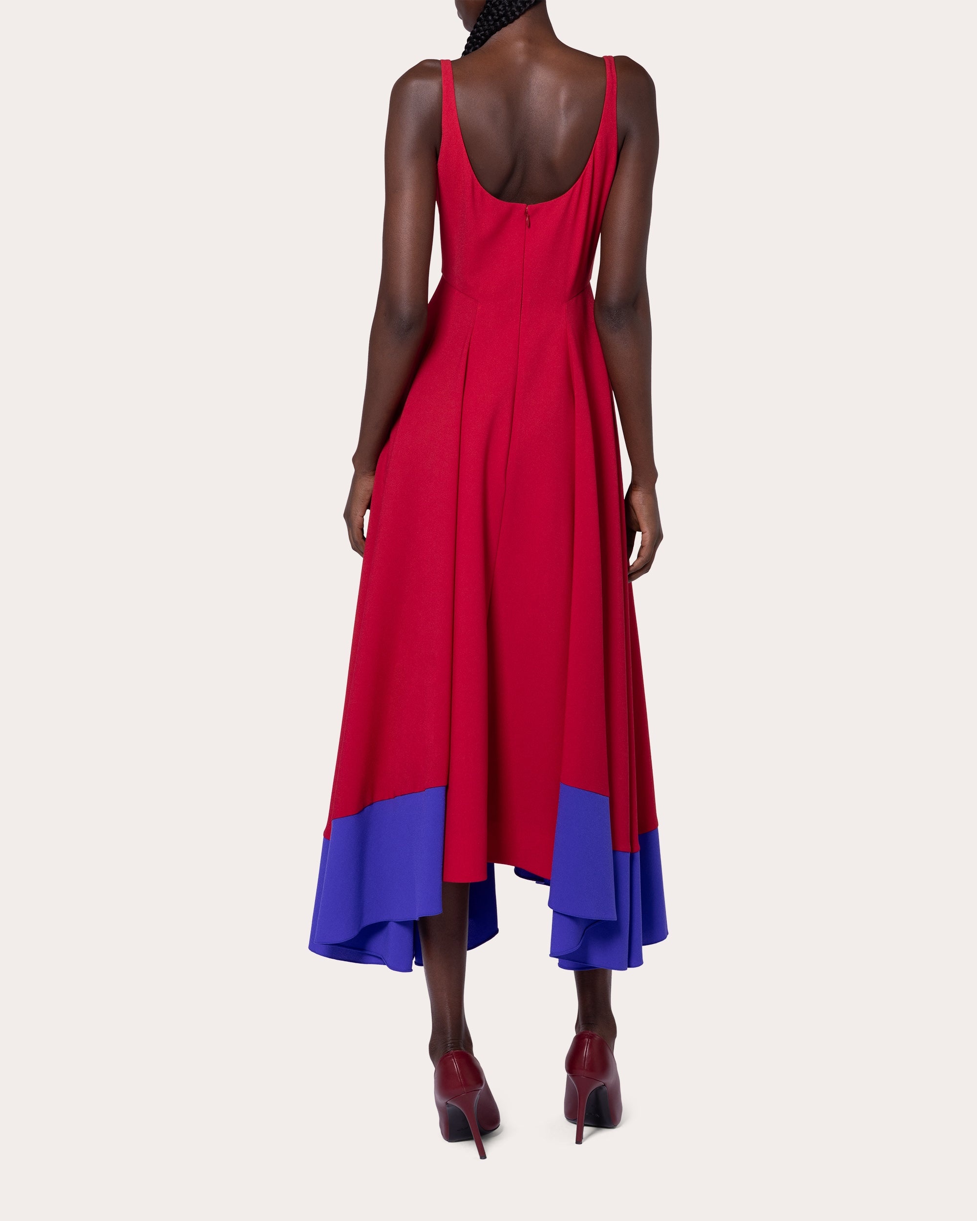 Awn Crepe Pleated Sleeveless Midi Dress - 2