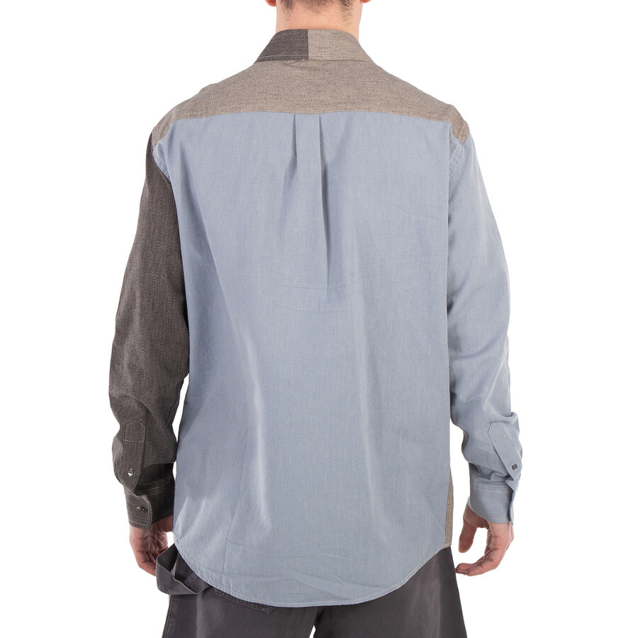 JW Anderson Anchor Patchwork Classic-Fit Cotton Shirt - 4