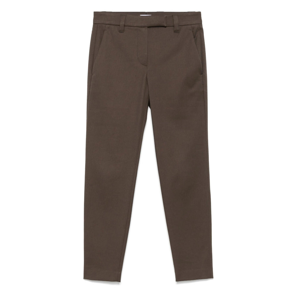 Brunello Cucinelli Green Trousers - Slim-Fit Trousers Women - 1