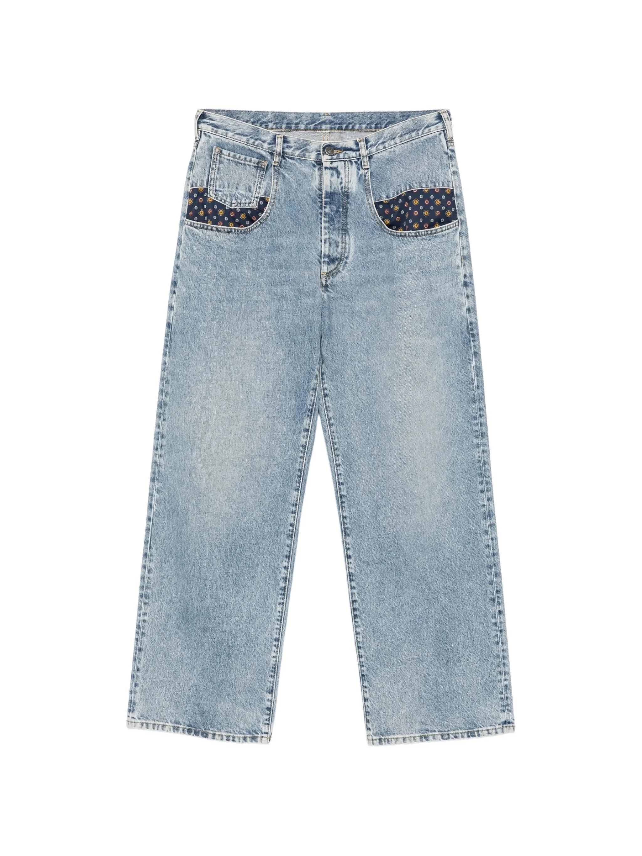 Maison Margiela Paisley-print Insert Jeans - 1