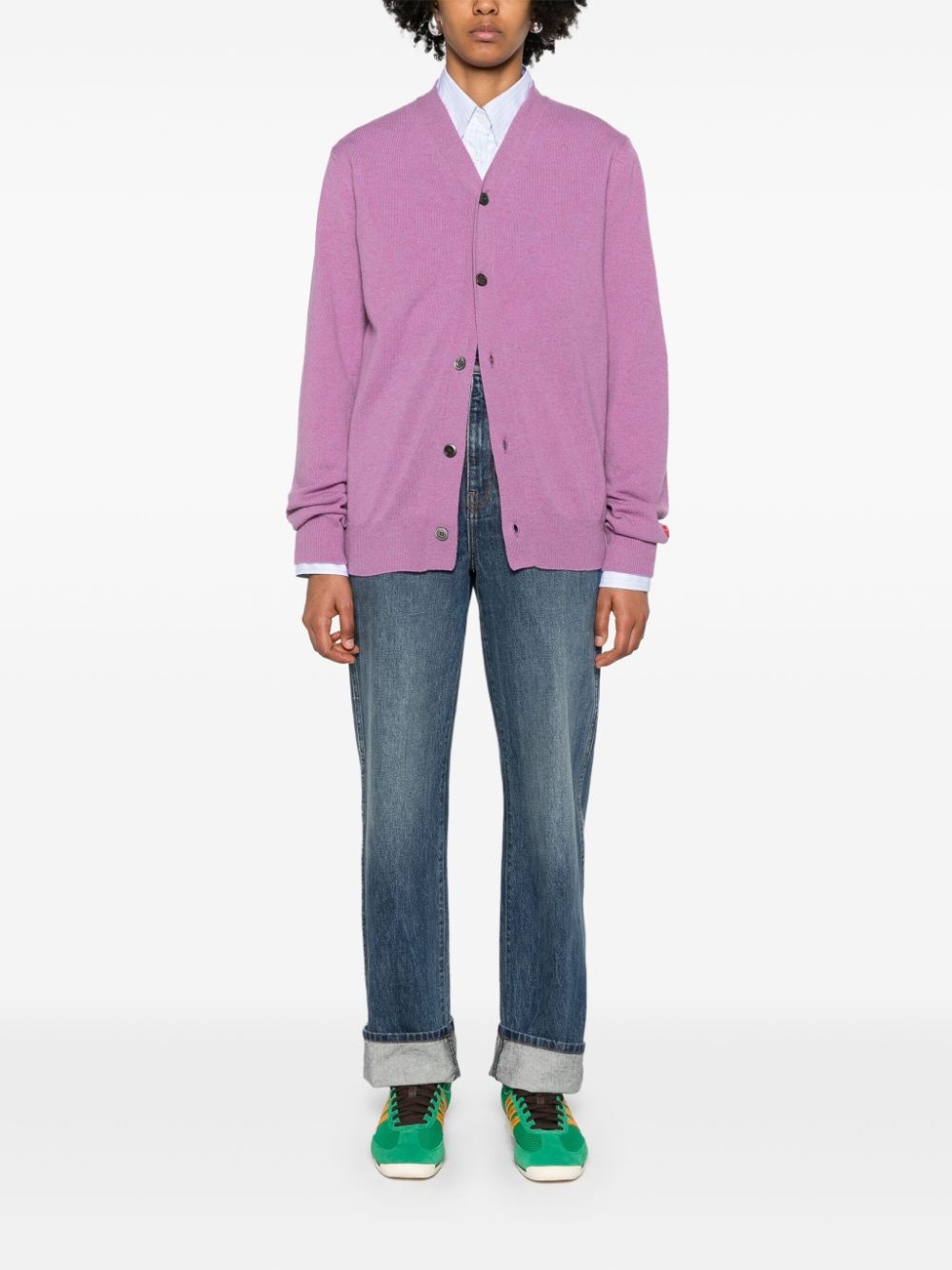 V-neck wool cardigan - 2