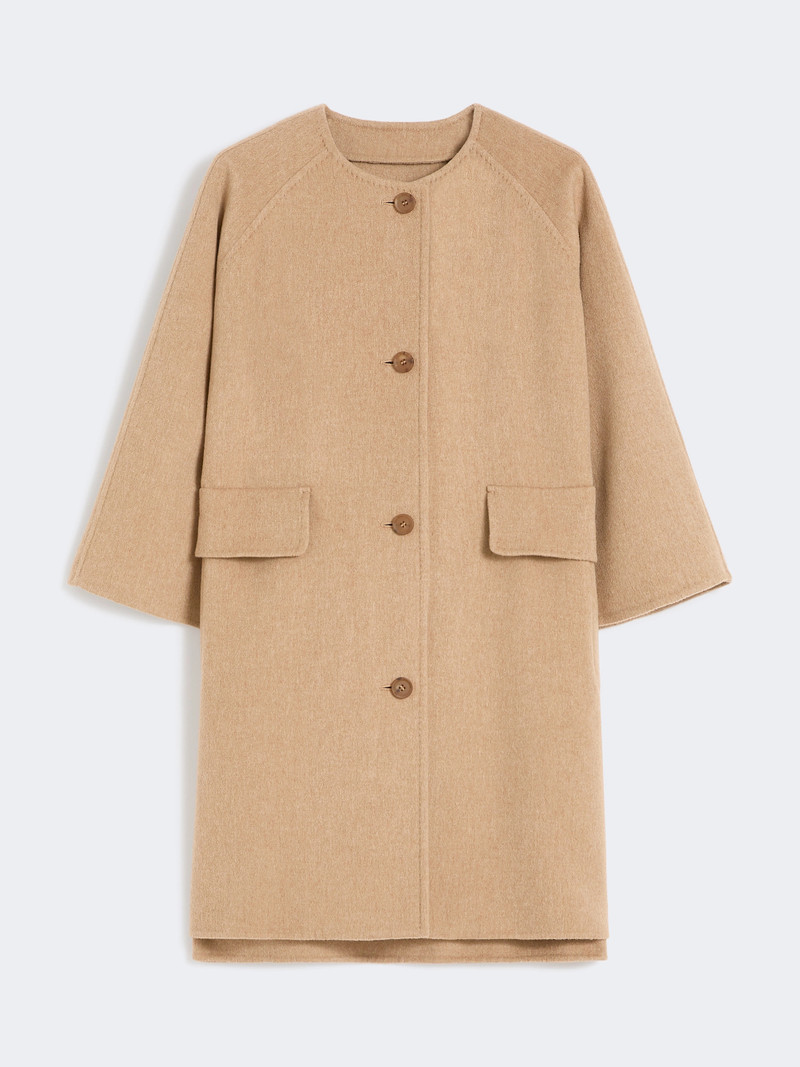 FERIALE Camel broadcloth coat - HAZELNUT BROWN 1