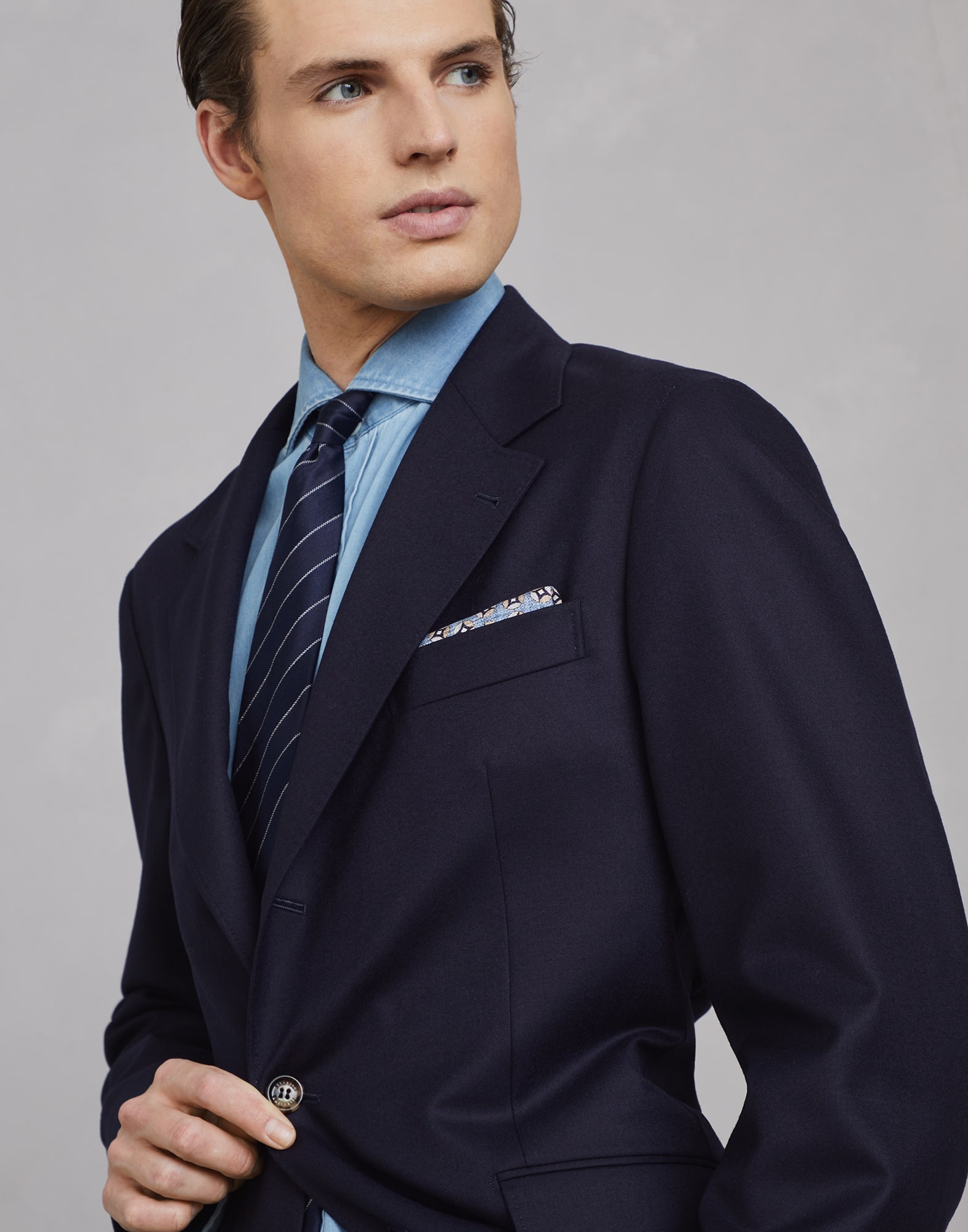 Silk pocket square with pattern - 3