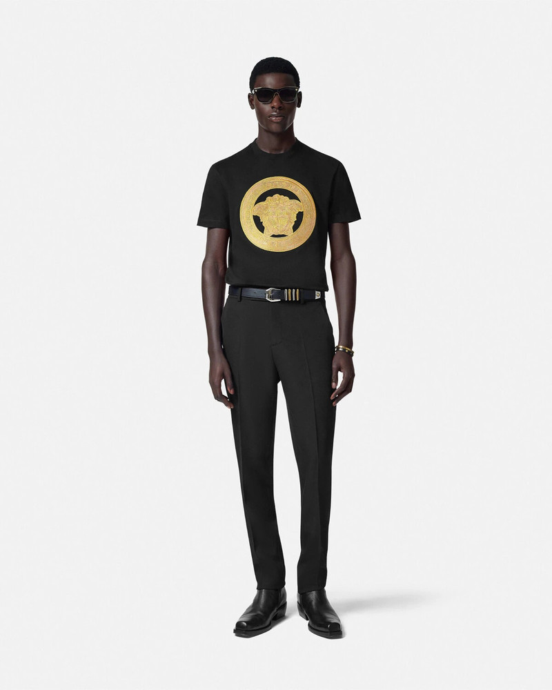 VERSACE Embroidered Medusa T-Shirt outlook