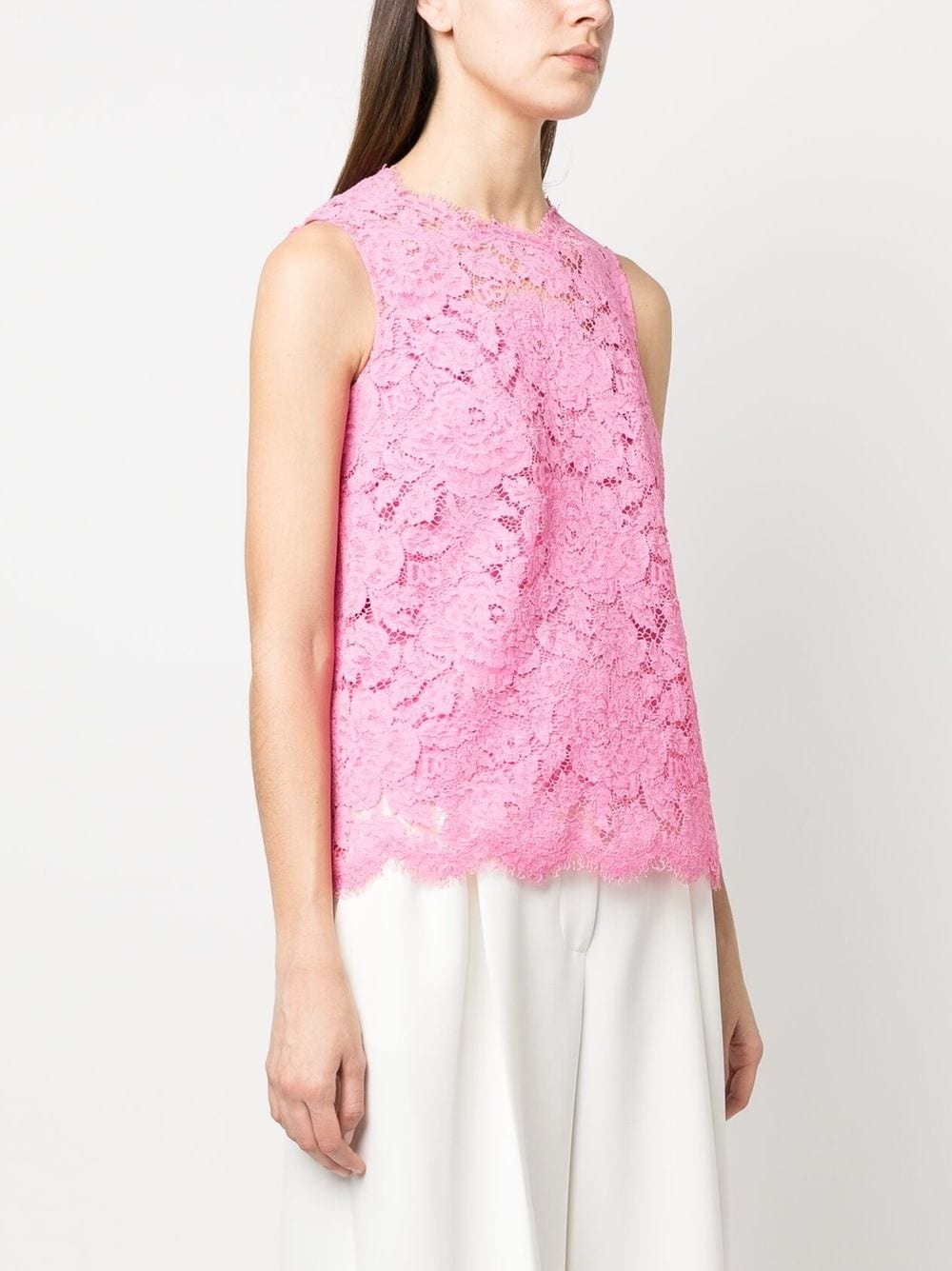 floral lace sleeveless top - 3