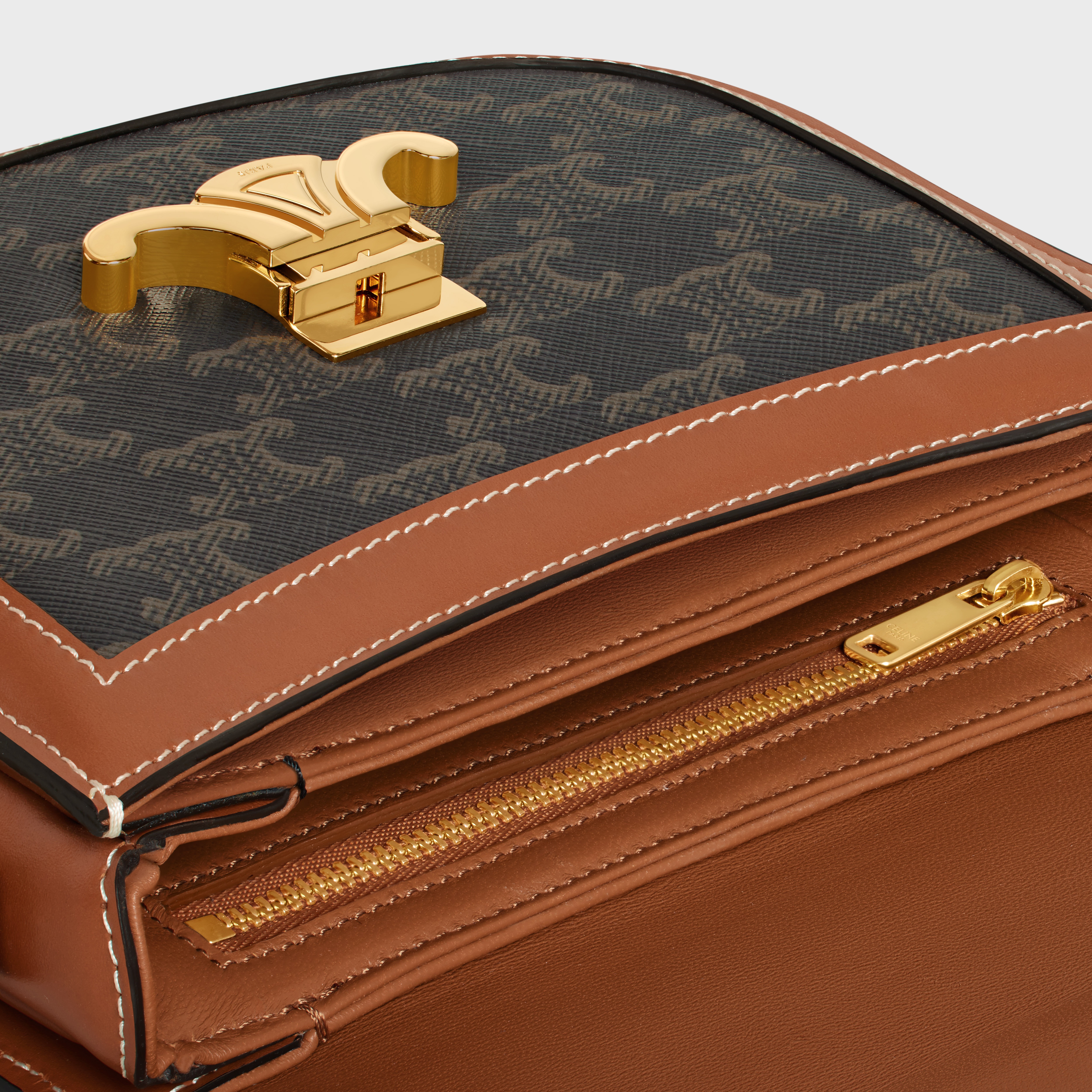 Teen BESACE TRIOMPHE in Triomphe Canvas and Calfskin - 4