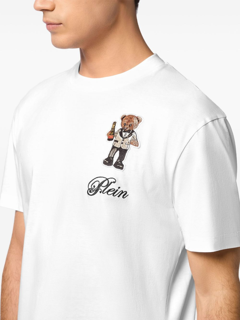 teddy bear-embellished T-shirt - 4