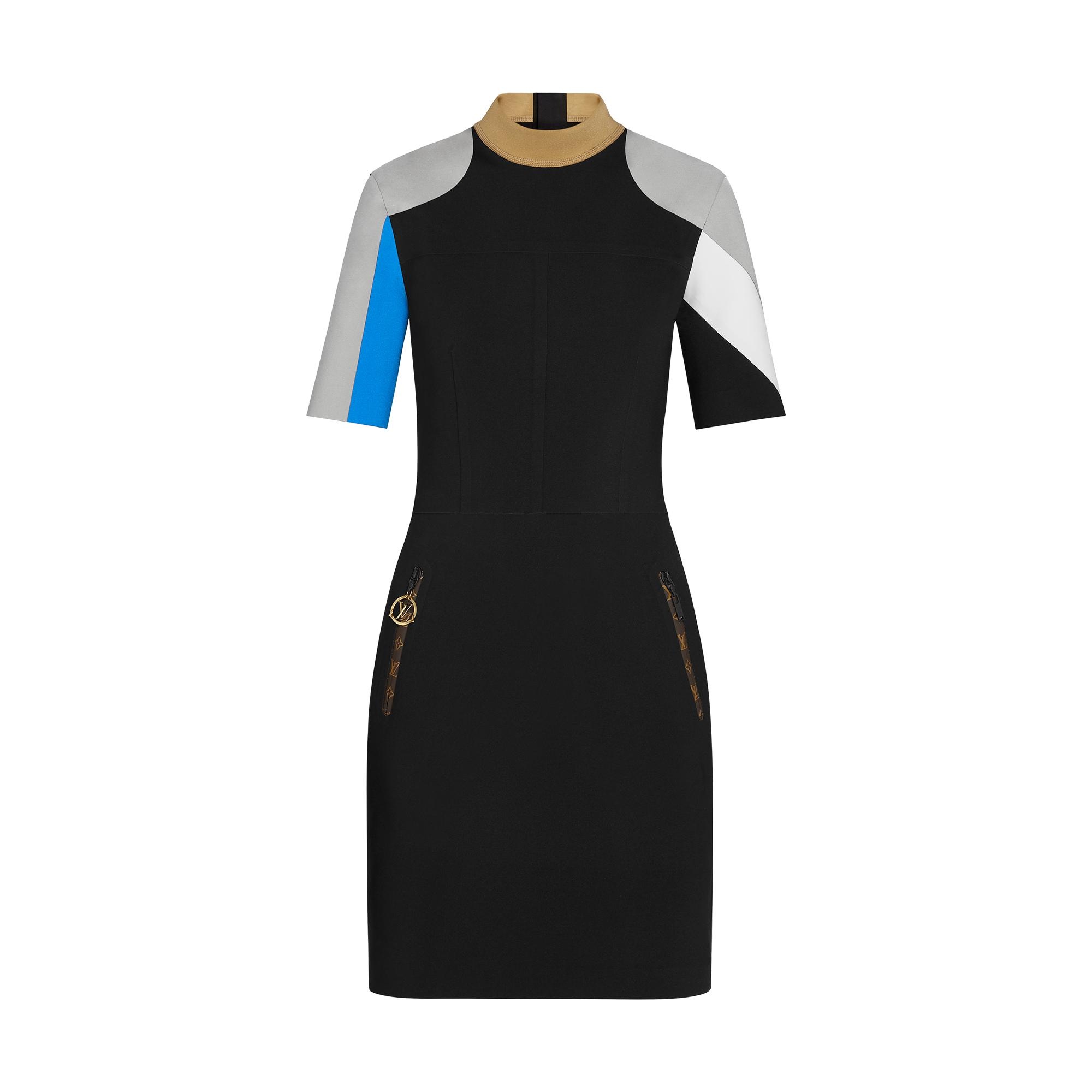 LVxLoL Short Sleeve Mock Neck Fitted Dress - 1