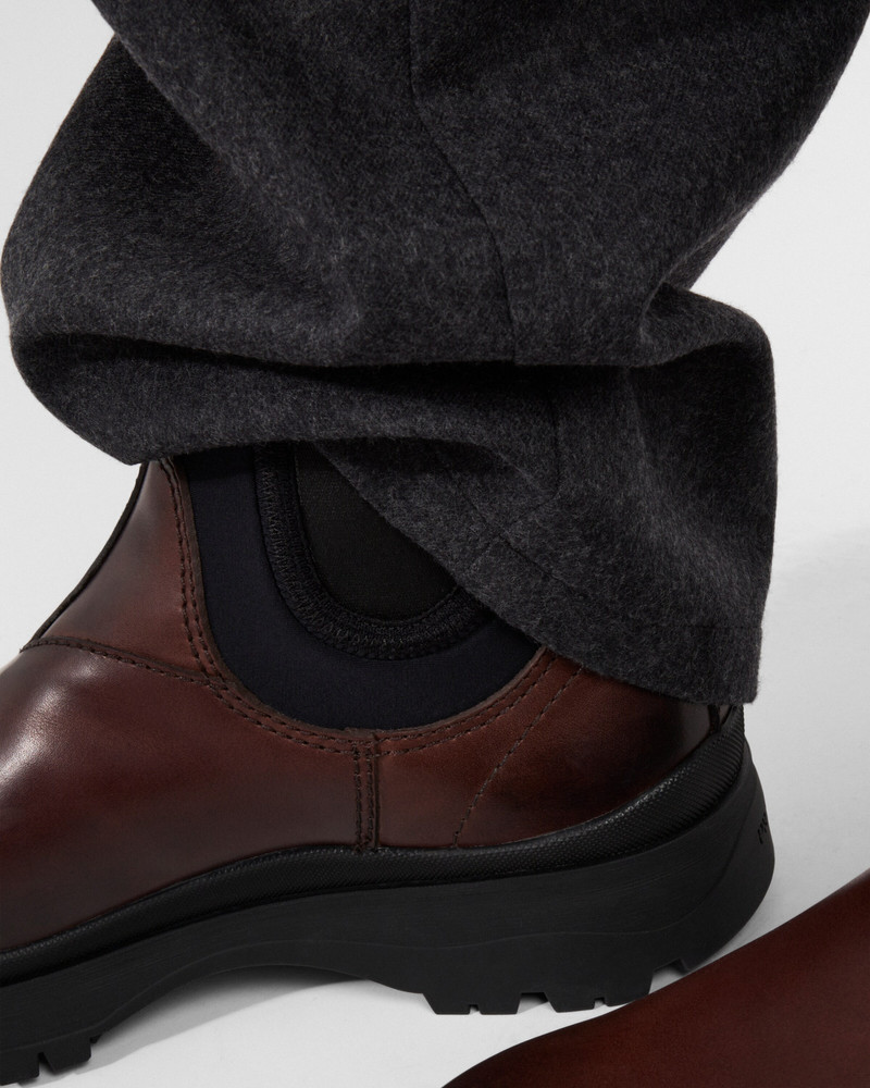 Prada Leather and stretch fabric Chelsea boots outlook