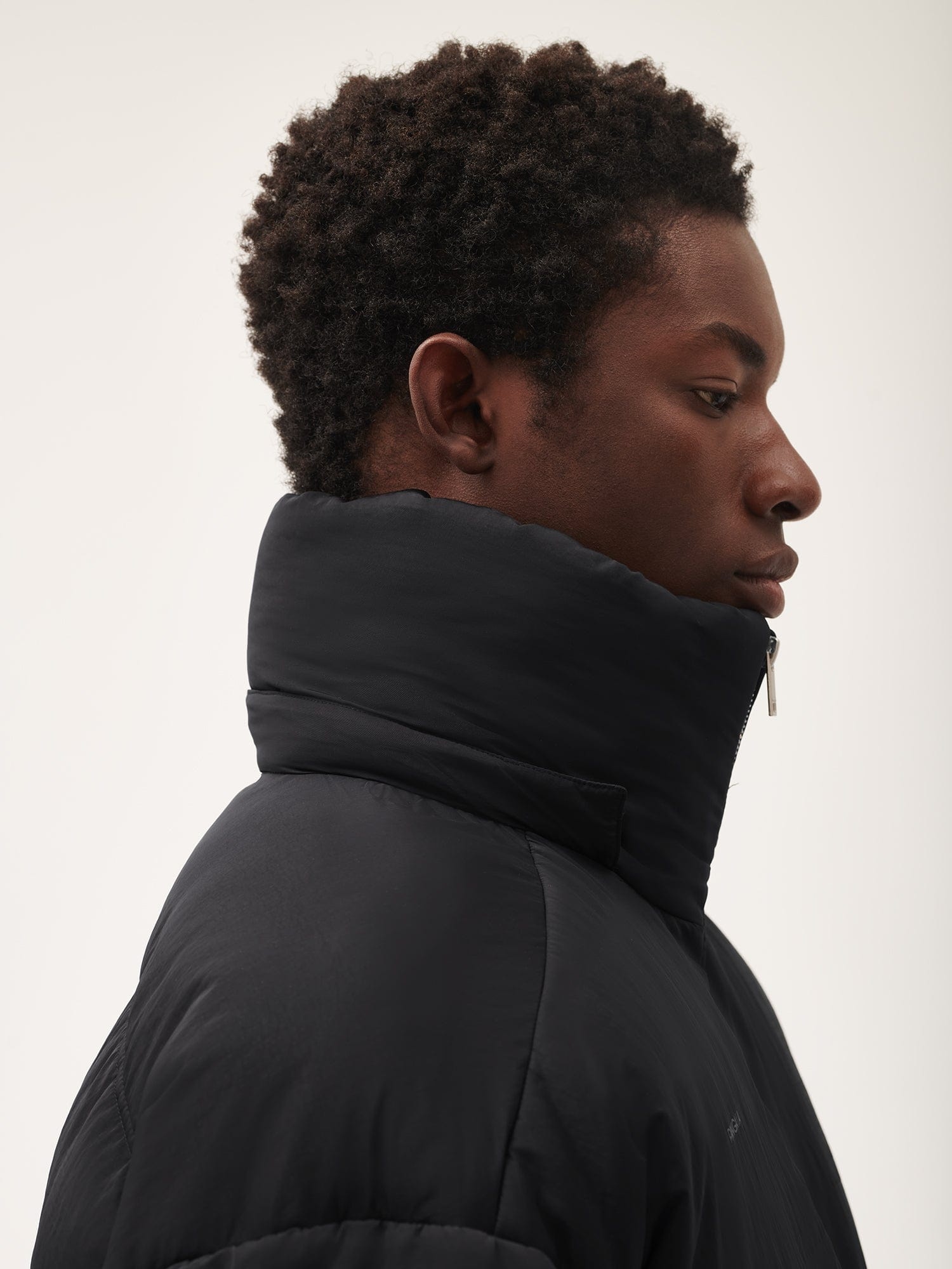Mens Flower-Warmth Recycled Nylon Long Puffer - Black - 3