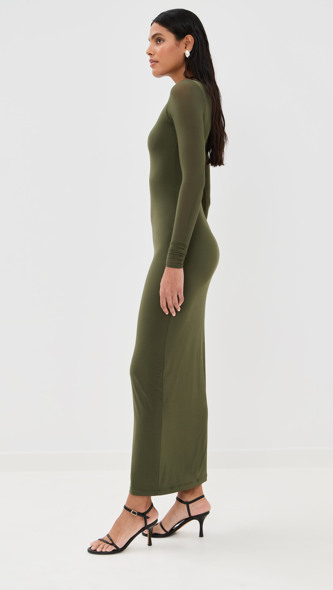 Sheer Long Sleeve Dress - 3
