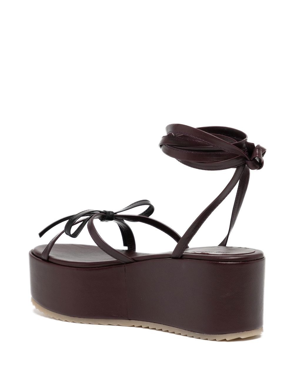 63mm leather platform sandals - 3