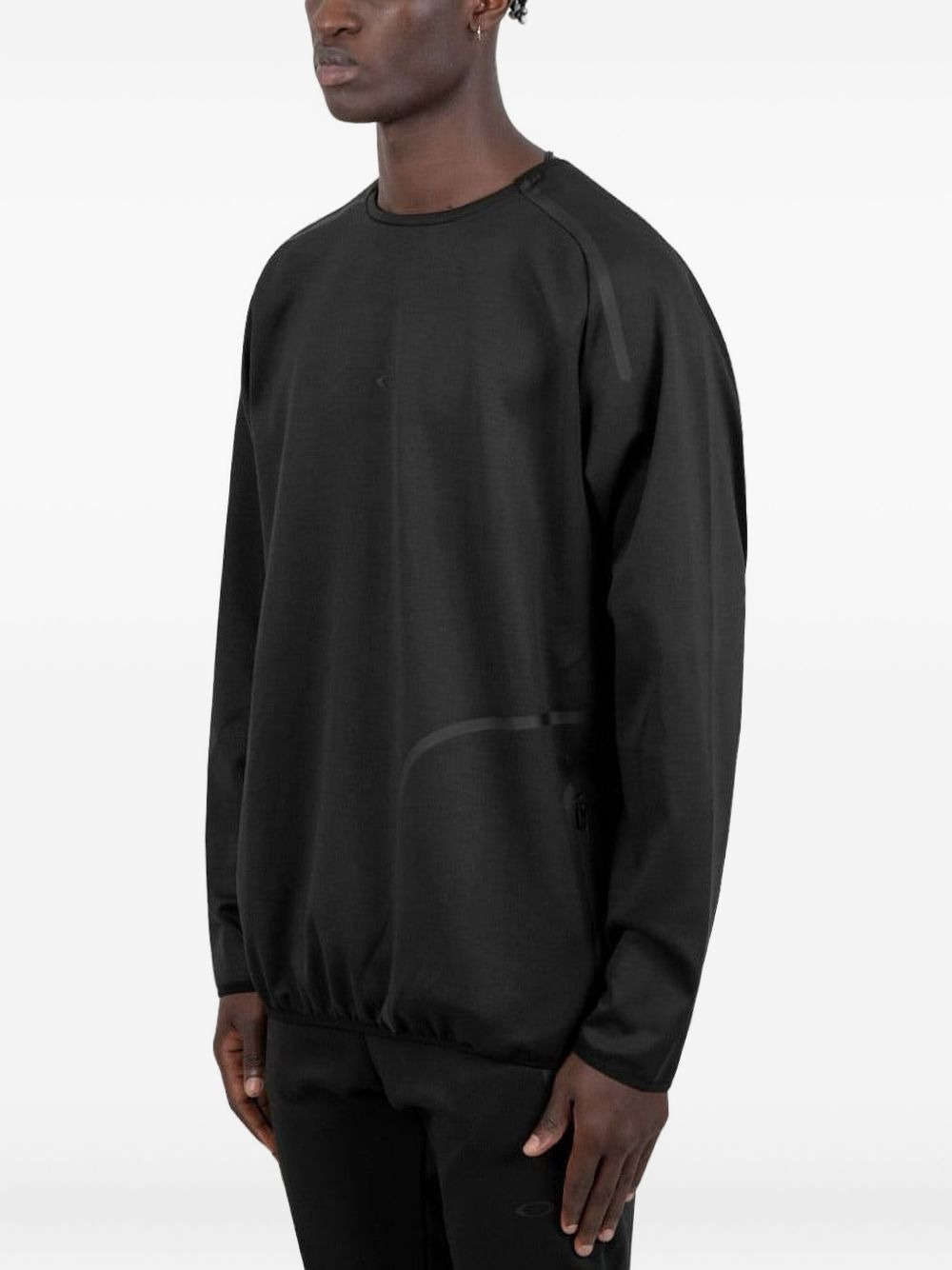 curved-hem crewneck jumper - 2