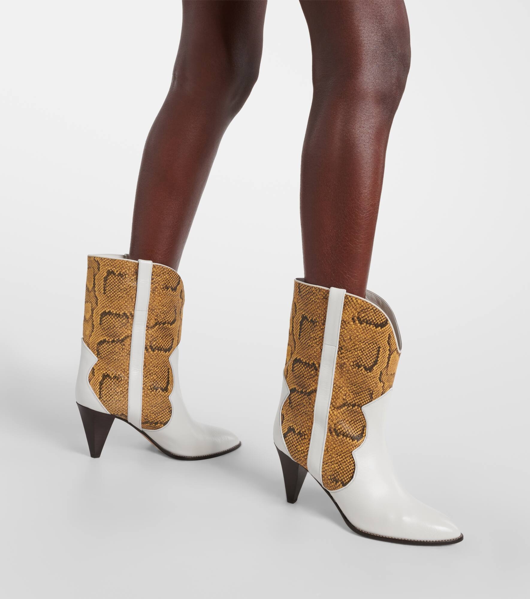 Witney snake-effect leather ankle boots - 4