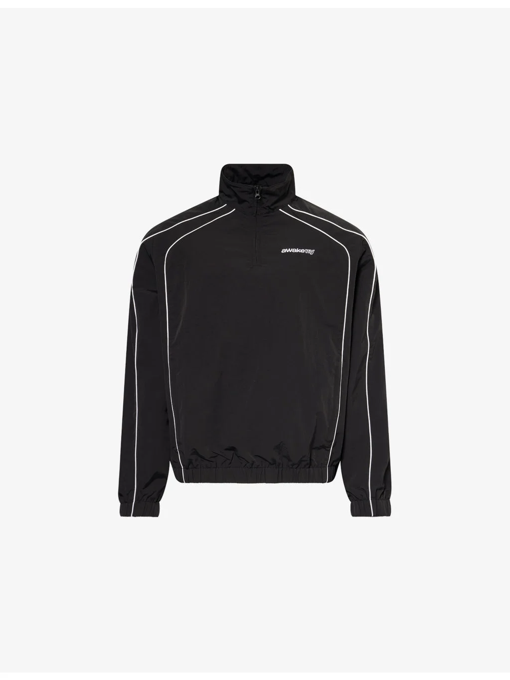 Logo-Embroidered Quarter-Zip Shell Track Jacket - 1