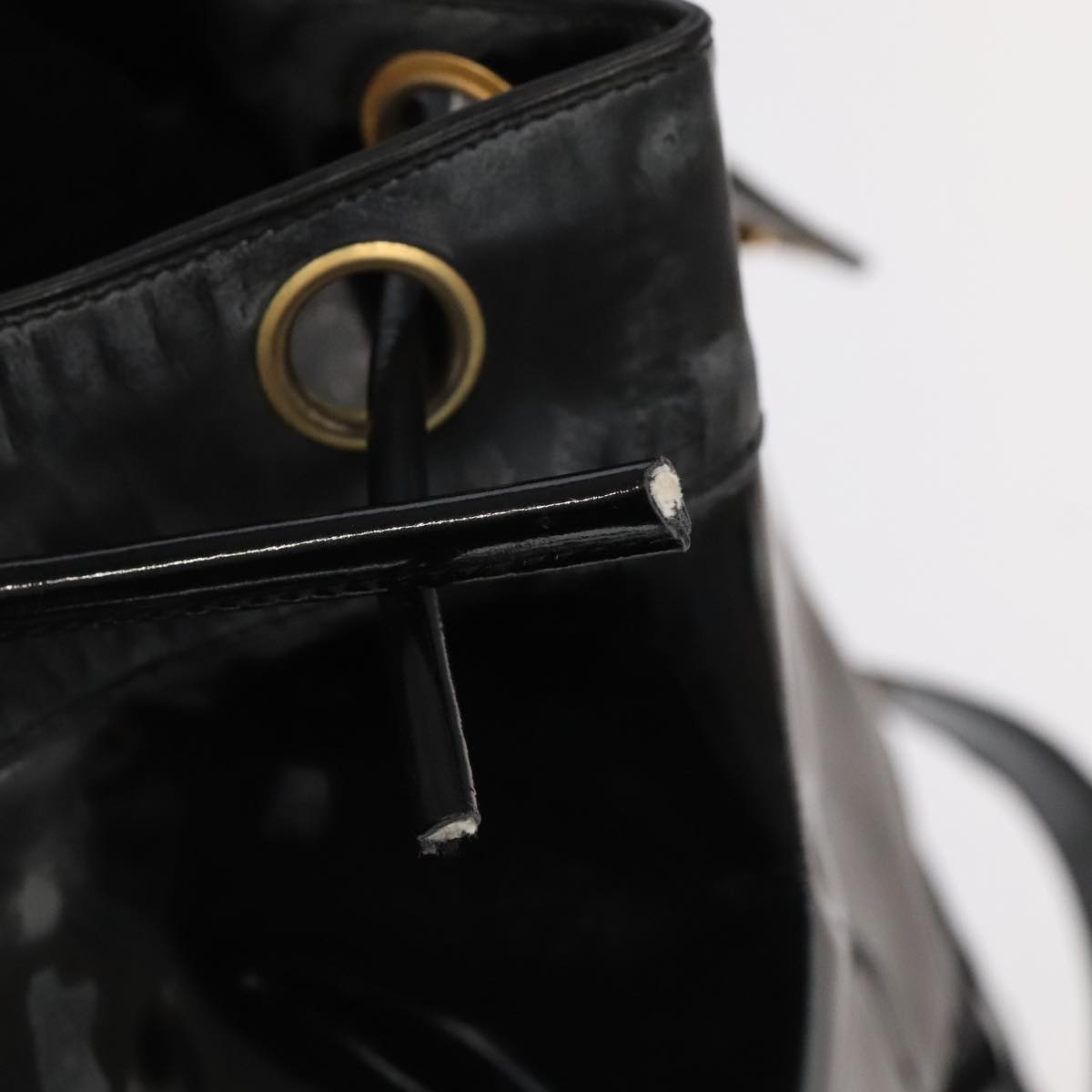CHANEL Shoulder Bag Enamel Black Gold CC - 10