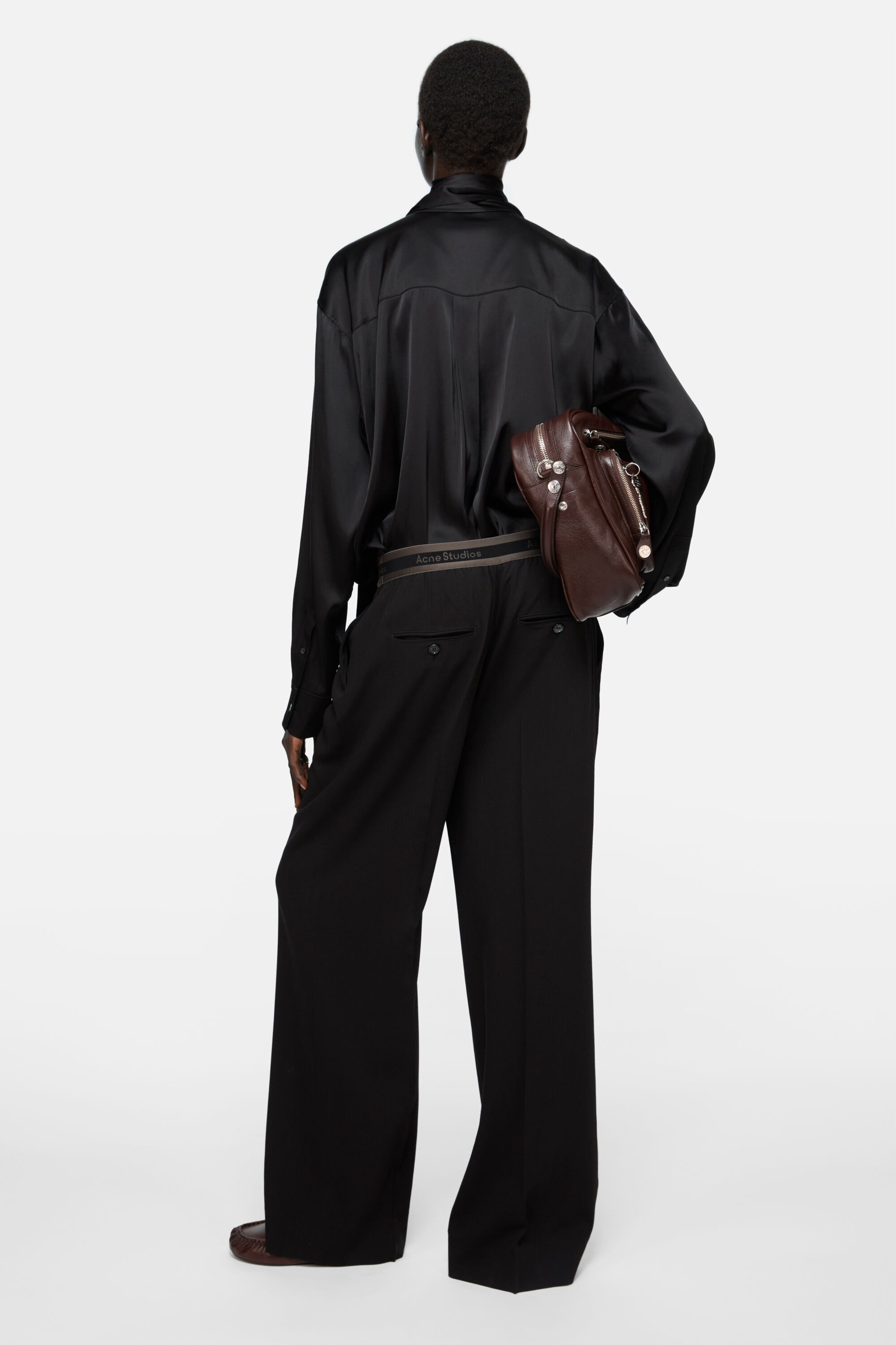 Logo tape trousers - Black - 3