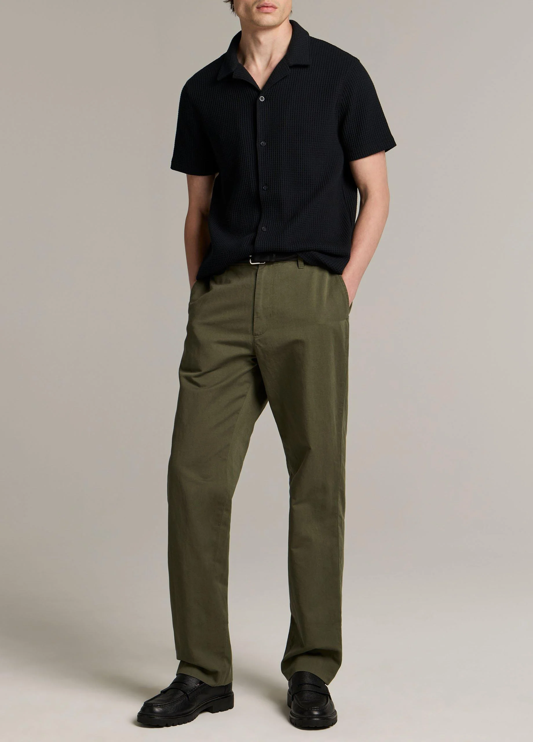 Louie Relaxed Cotton-Linen Chino Pant - 1