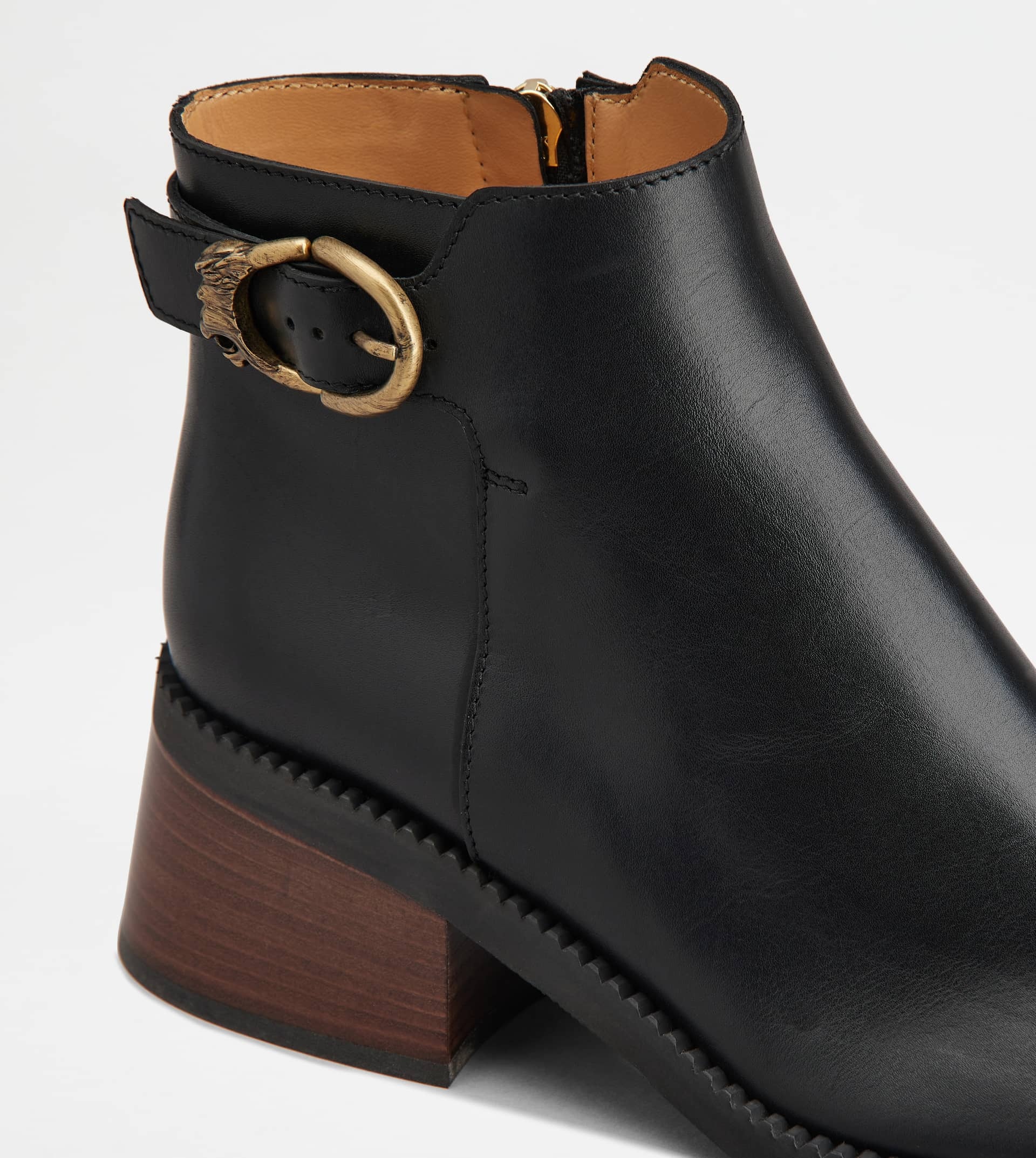 TOD'S ANKLE BOOTS IN LEATHER - BLACK - 5
