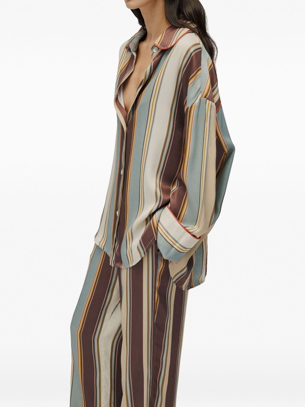 striped straight-leg trousers - 6