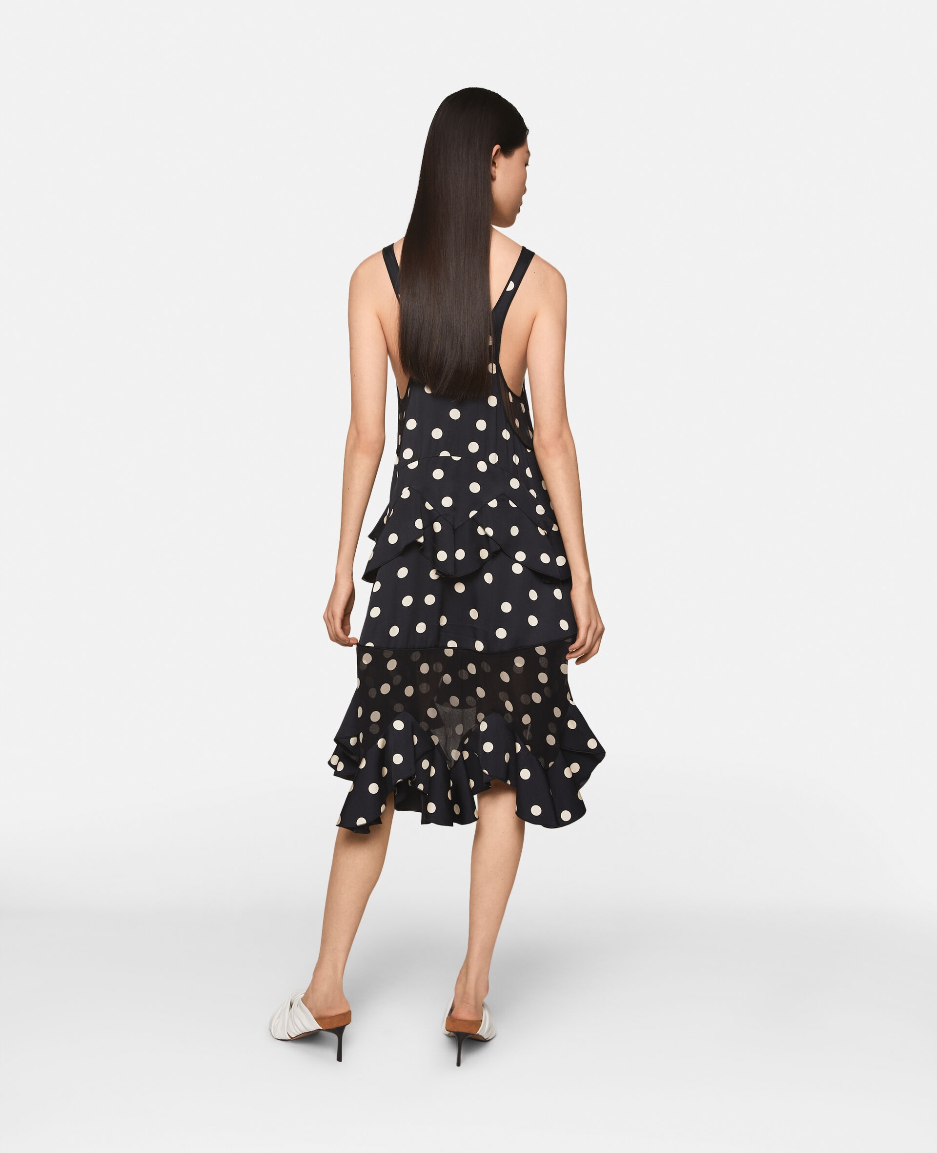 Stella McCartney Tiered Ruffled Polka Dot Midi Dress