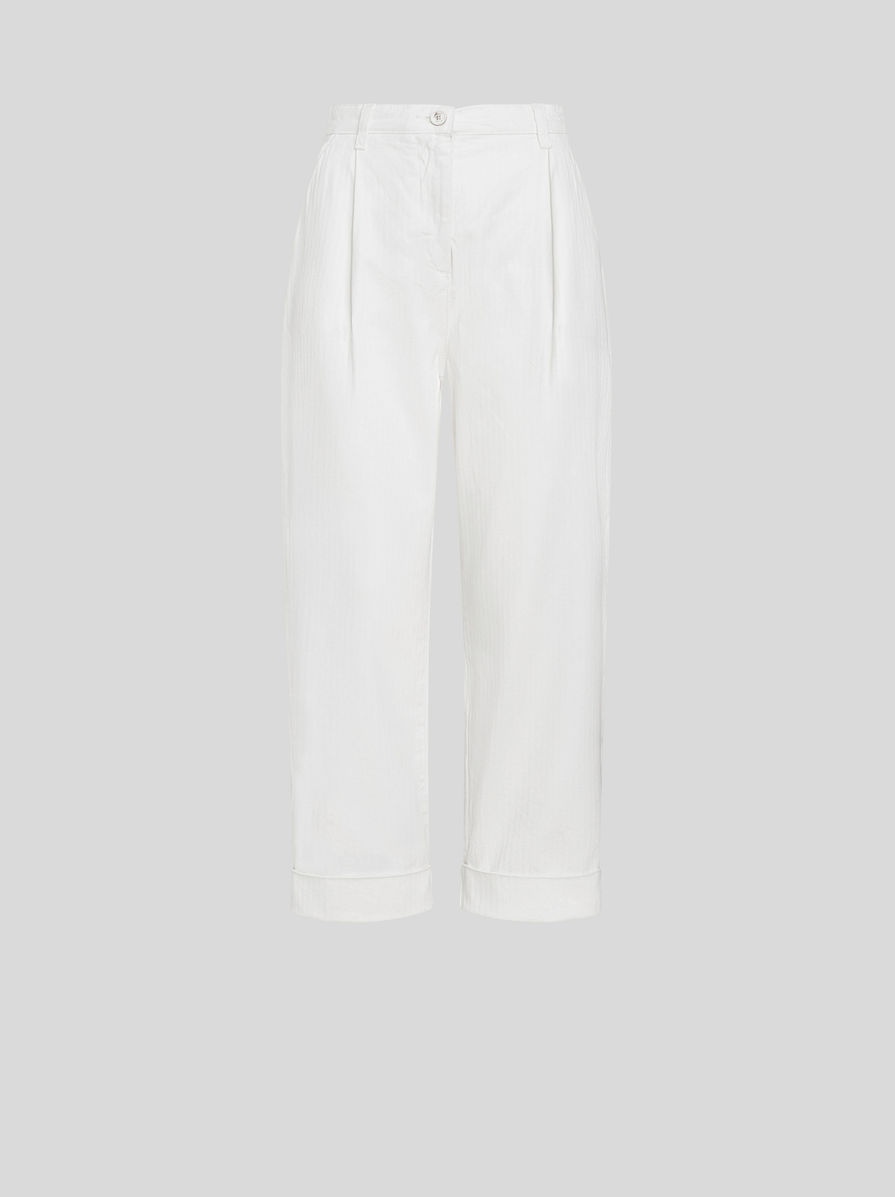 CROPPED CHINO TROUSERS - 1