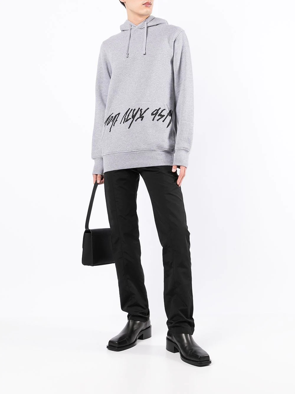 logo-print drawstring hoodie - 2