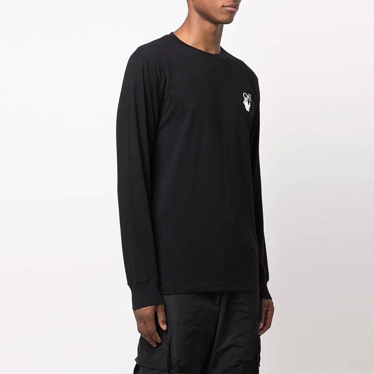 Off-White FW21 Caravaggio Painting Solid Color Long Sleeves Ordinary Version Black OMAB001F21JER0031 - 4