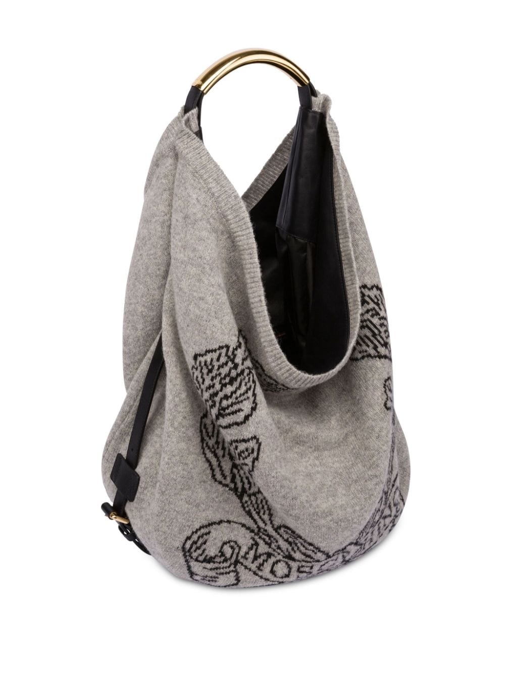 intarsia-knit logo tote bag - 3