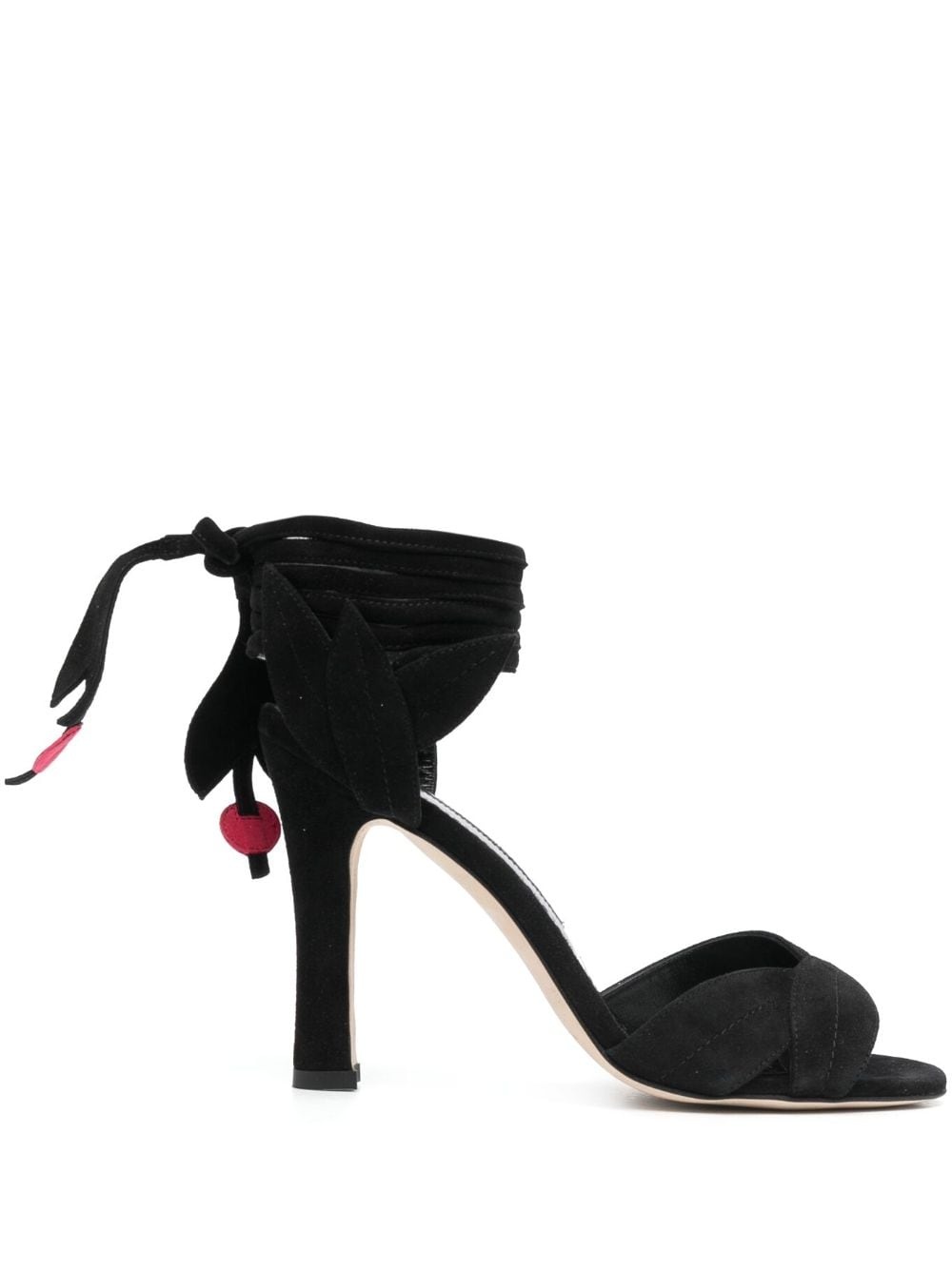 Ossie 100mm open-toe suede sandals - 1