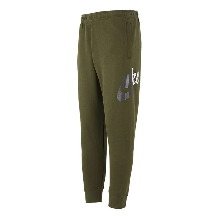 Men's Nike Fleece Lined Stay Warm Bundle Feet Sports Pants/Trousers/Joggers Olive DD5024-326 - 1