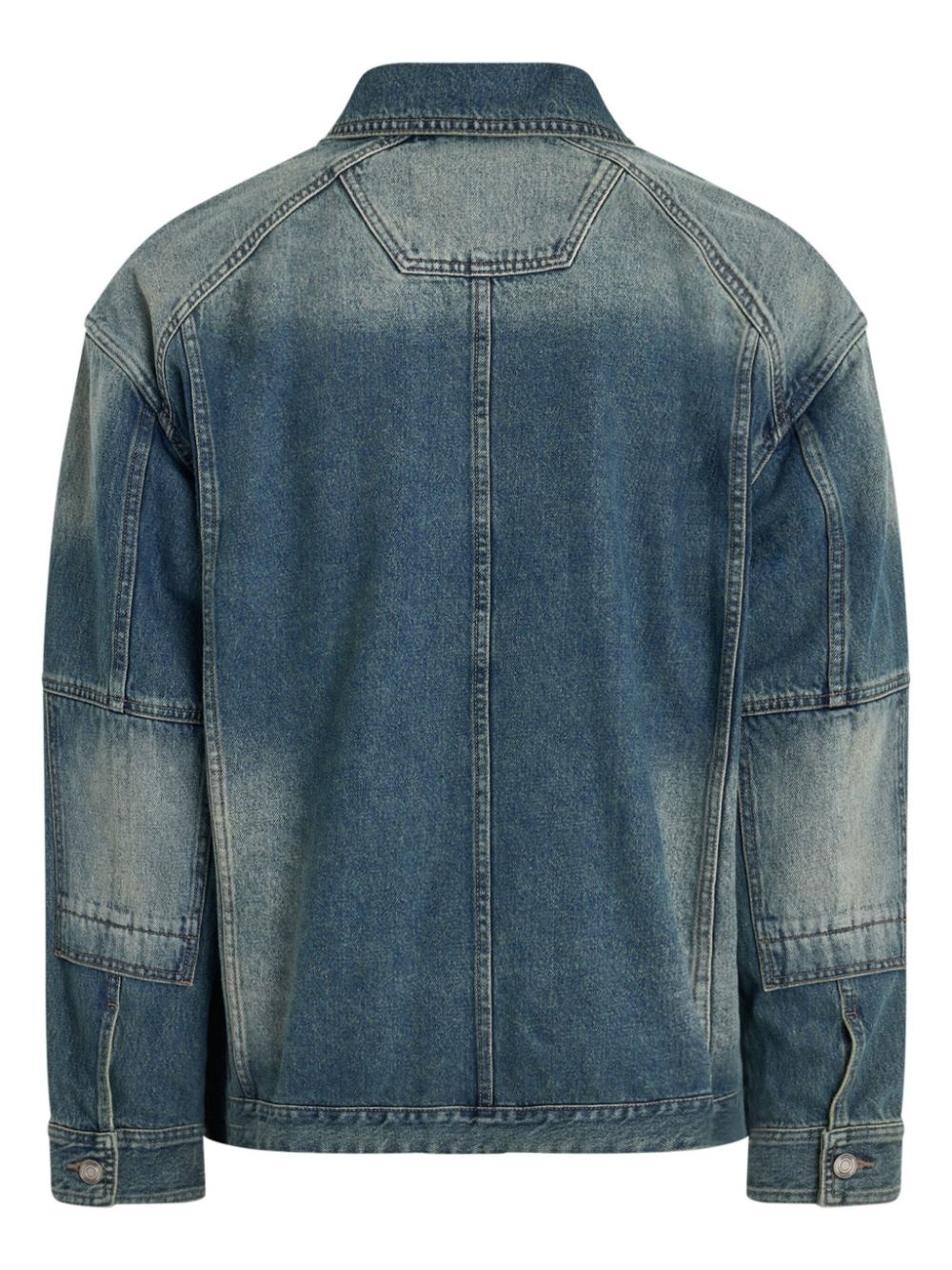 panelled denim jacket - 2