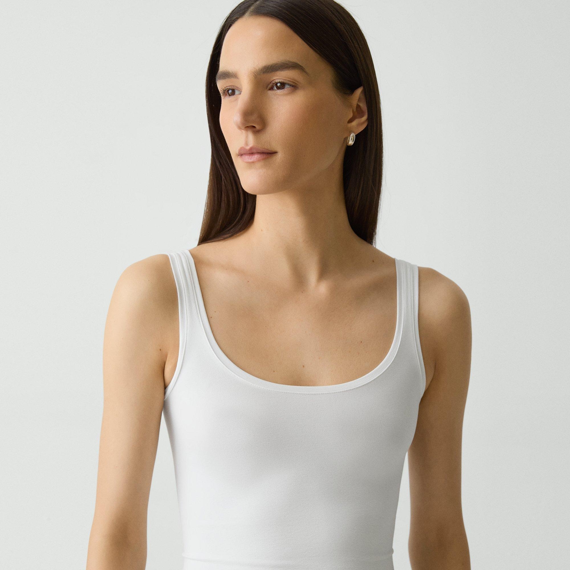 Scoop Neck Tank Top in Stretch Nylon - 5