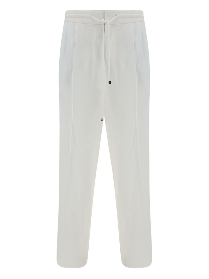 drawstring-waistband trousers 1