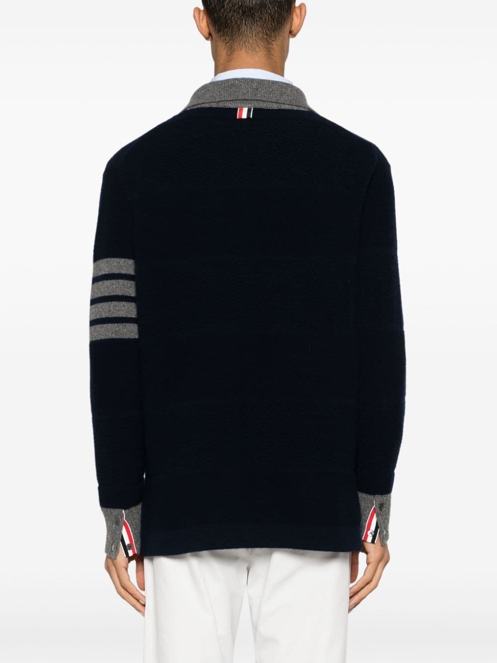 4-Bar virgin wool polo shirt - 4