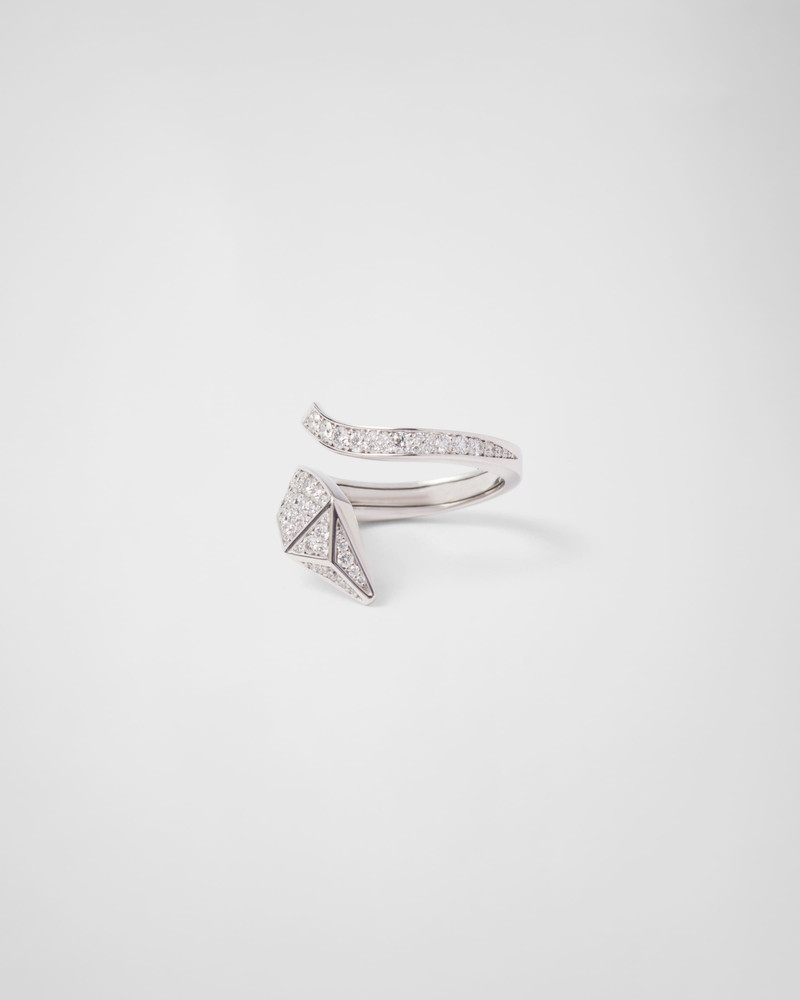 Eternal Gold snake mini ring in white gold and diamonds 5