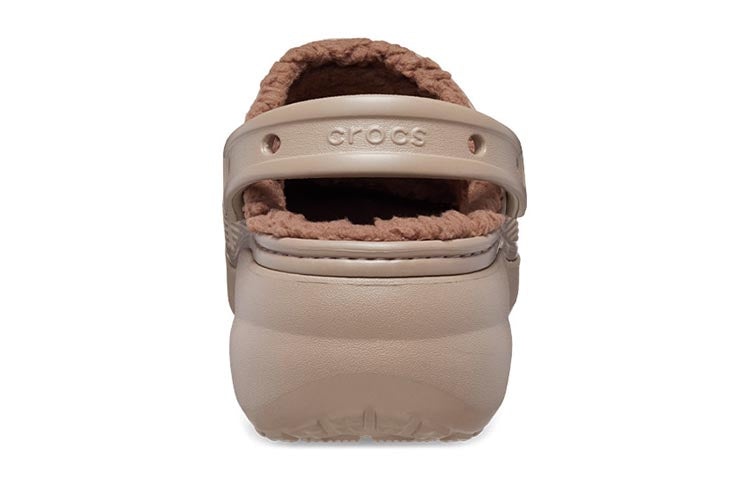 (WMNS) Crocs Classic Platform Lined Clogs 'Mushroom' 207938-195 - 5
