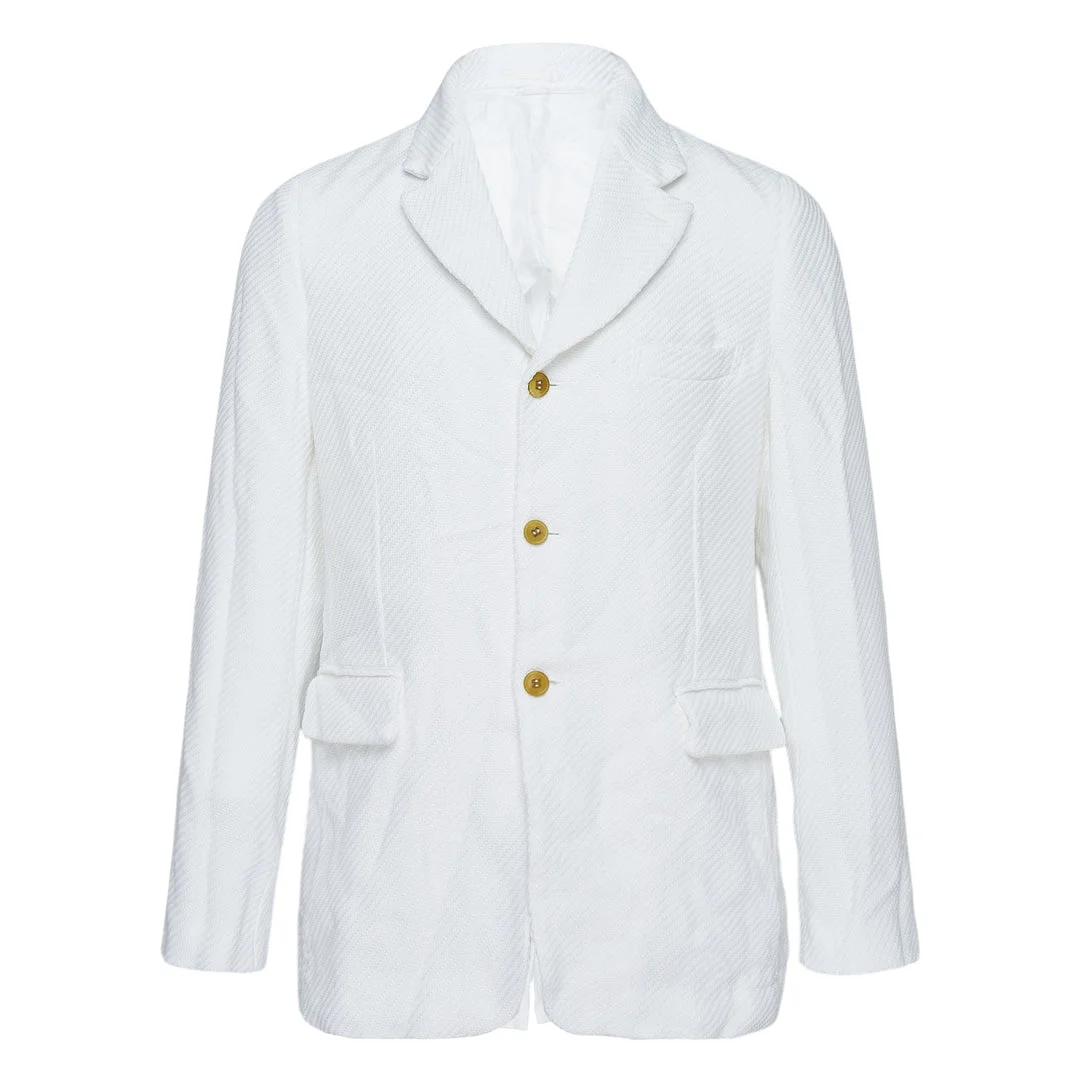Structured Tailored White Jacket - 1