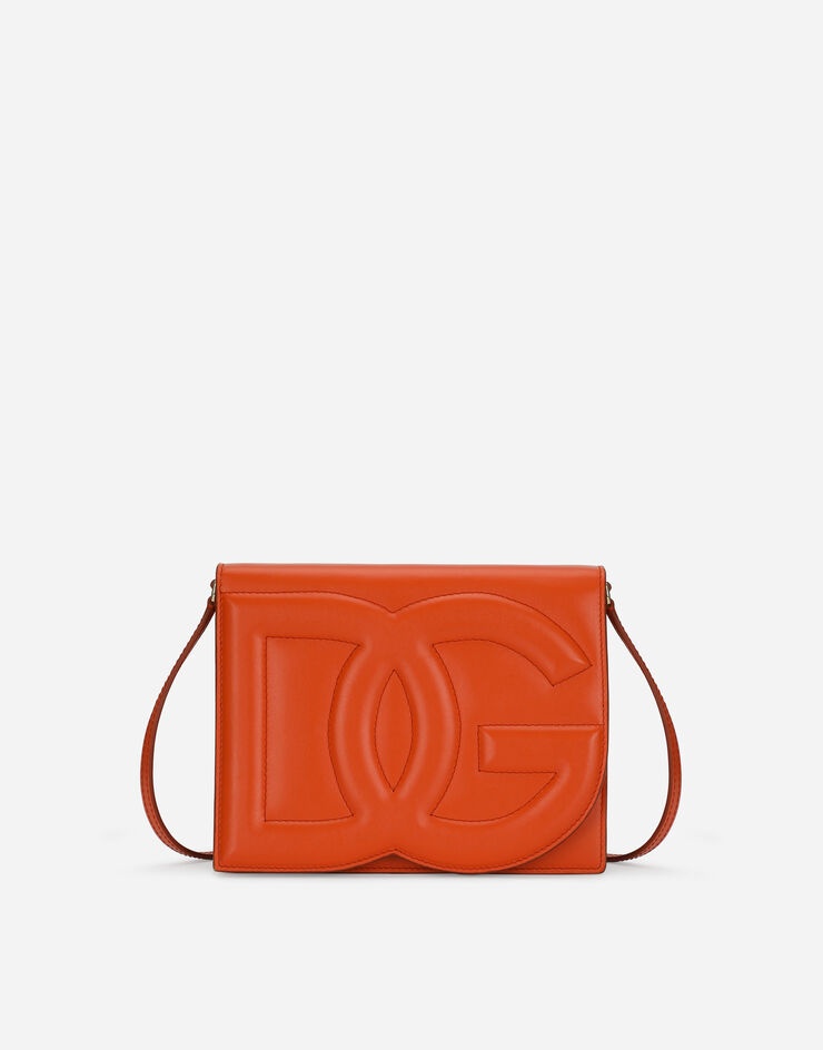 Calfskin crossbody bag with logo - 1