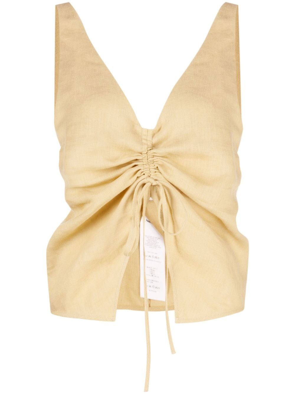 linen drawstring top - 1