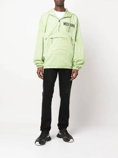 Moschino logo-print half-zip windbreaker outlook