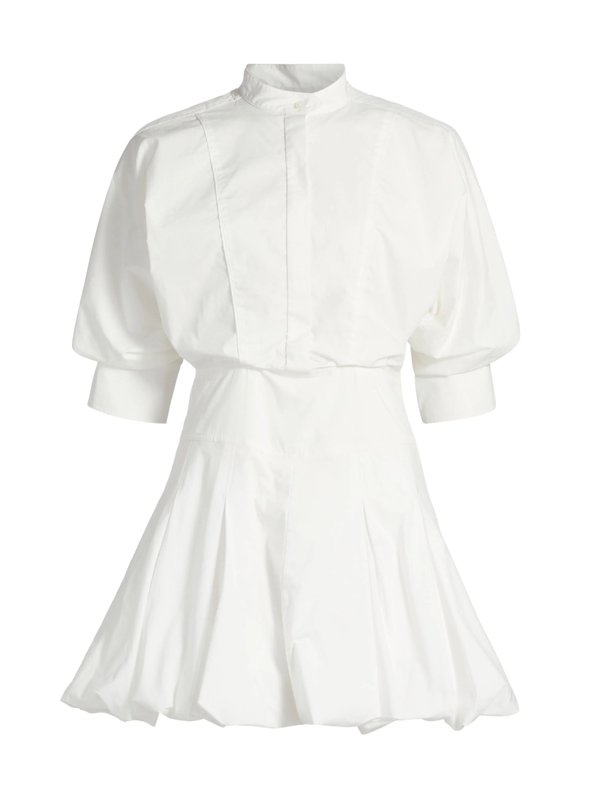 Women's Effie Bubble Mini Shirtdress - White - 1